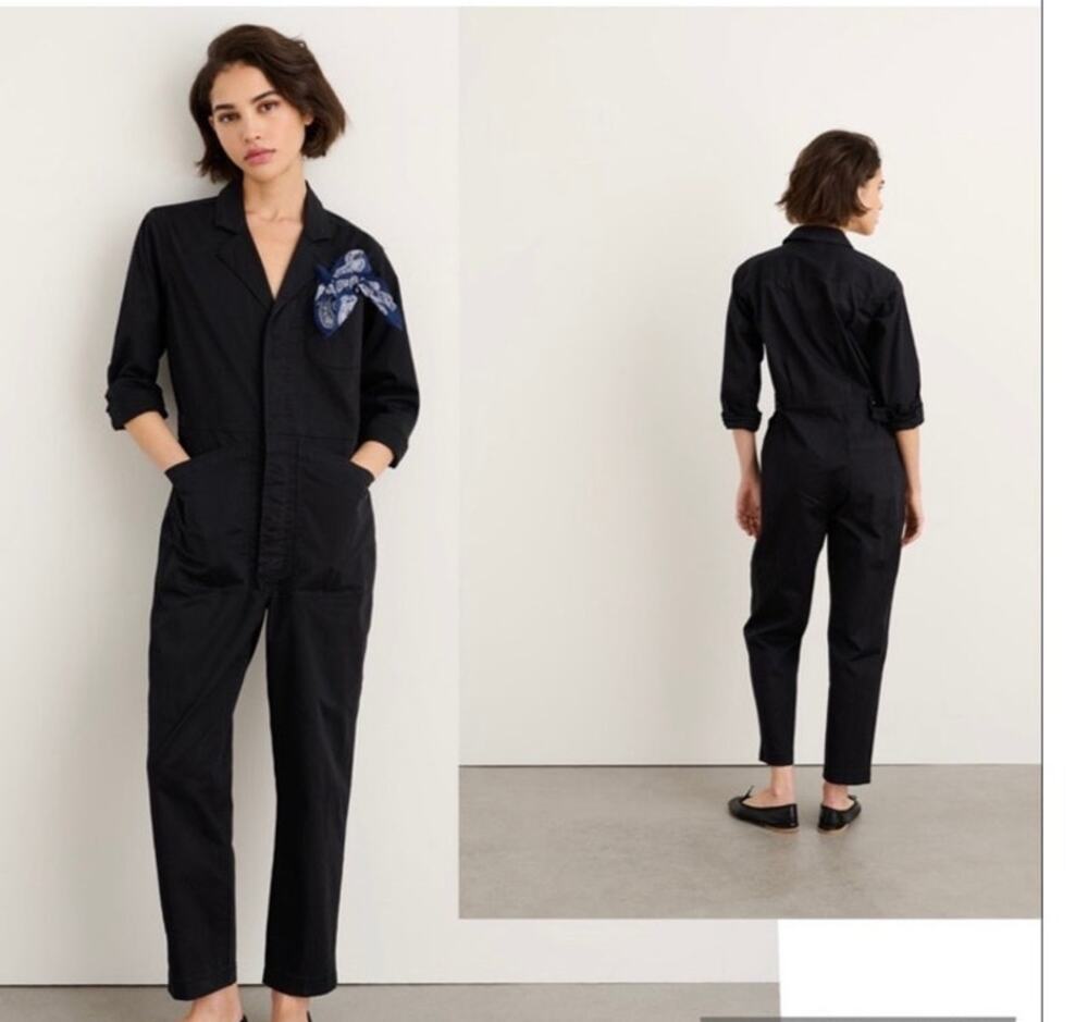 NWT Alex Mill Standard Jumpsuit Black Utility Coverall Cotton Women’s Medium